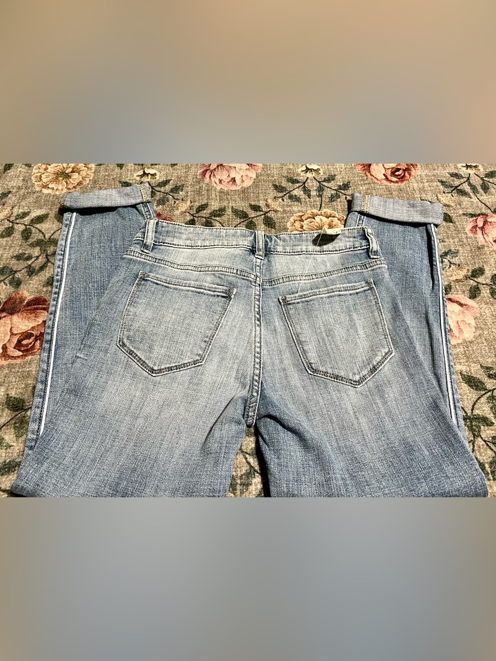 NWT Women’s Stitch Fix cosmic blue love boyfriend lught washed jeans -size 26 - Picture 12 of 13